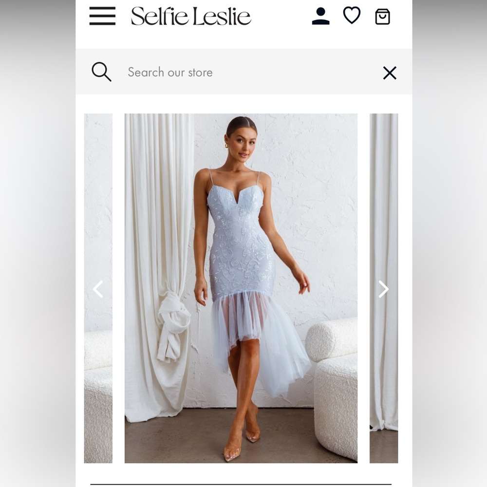 Brand new Selfie Leslie midi dress with tags.